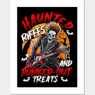 Halloween Haunted Riffs And Punked Out Treats Posters and Art